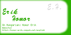 erik homor business card